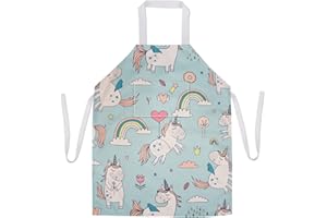 Kids Aprons 56x45cm Waterproof Baking Painting Cute Animal Cartoon Apron for Toddler Children Boys Girls Gift Party Chef Art 