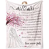 Glydein Wedding Gifts for Couples 2026, Soft Flannel Wedding Blanket, Bridal Shower Gifts for Bride to Be, Anniversary Mr and Mrs Gift, Marriage Gift for Newlyweds Bride, 50 x 60 inches