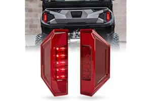 Raceast LED Tail Lights Fit For Polaris Ranger 570 Full Size 2013-2025 XP 900 CREW GENERAL XP4 1000 4 2017-2026 Rear Brake Stop Running Light Replace 2412774 2411866 UTV Assembly Taillight (2PCS RED)