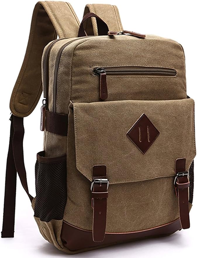 Eaglebeky Men women Vintage Canvas Laptop Backpack School Backpack