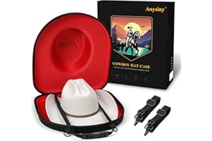 Anysiny Hat Box for Travel-Crush Proof Hat Travel Case for Cowboy Hats Holder Storage Box Organizer Cap Carrier with Adjustable Carry Strap