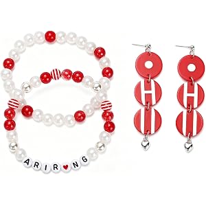 Army Bracelet Earrings Set Jewelry Merch Accessory Fans Gifts for Women Men