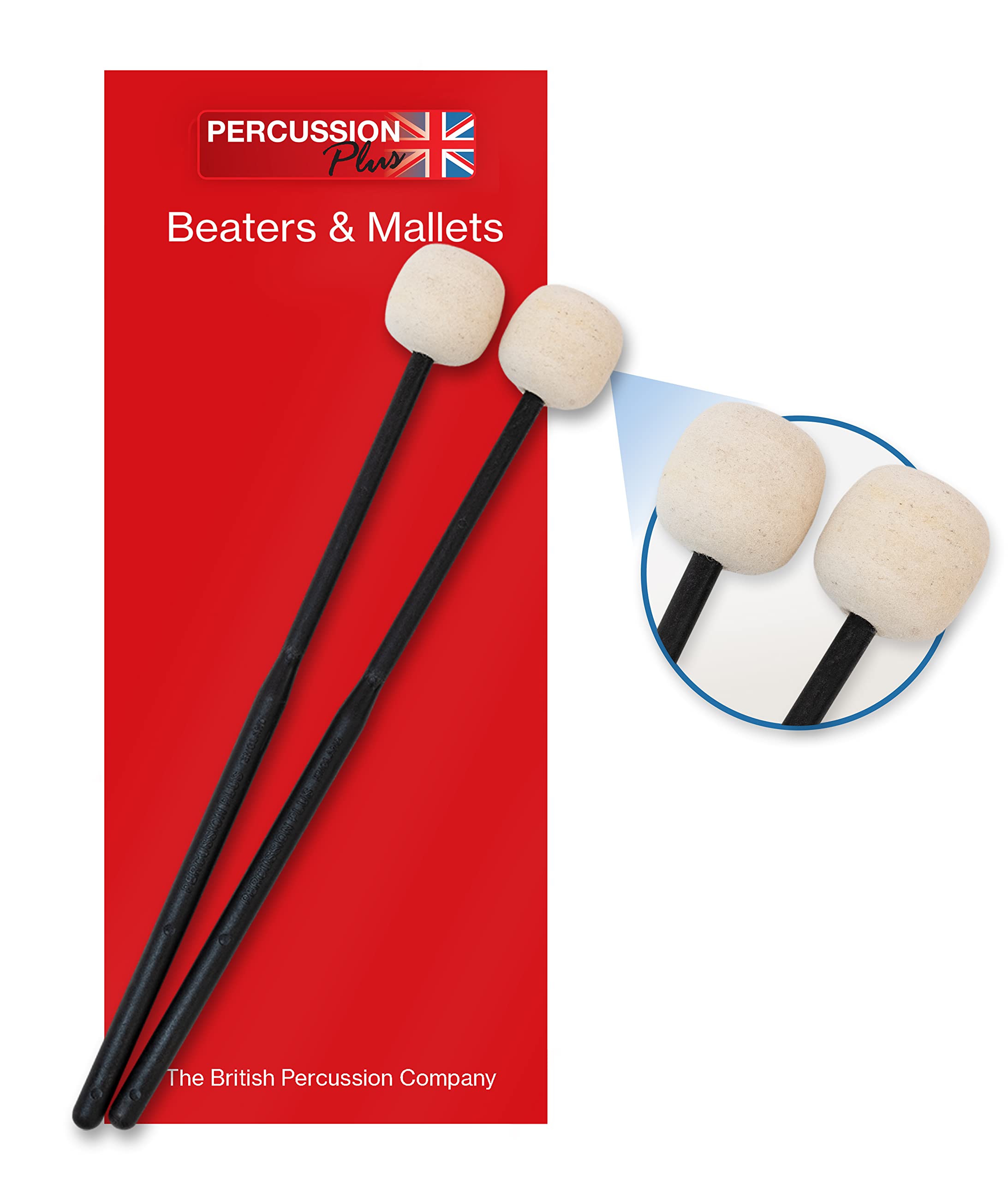Percussion Plus PP070 Felt Beaters - Hard,white