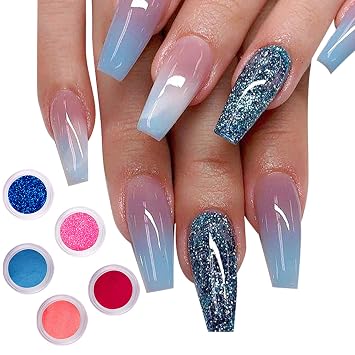 Bqtq Acrylpulver Fur Nagel Weiss Pink Klar Acryl Nagelset Glitzerpuder Falsche Nagelfeilen Strasssteine Nail Art Kit Dekoration Amazon De Beauty 