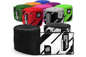 Sanabul Elastic 180 inch Boxing Hand Wraps for Boxing Gloves Muay Thai Kickboxing MMA Wraps for Men & Women