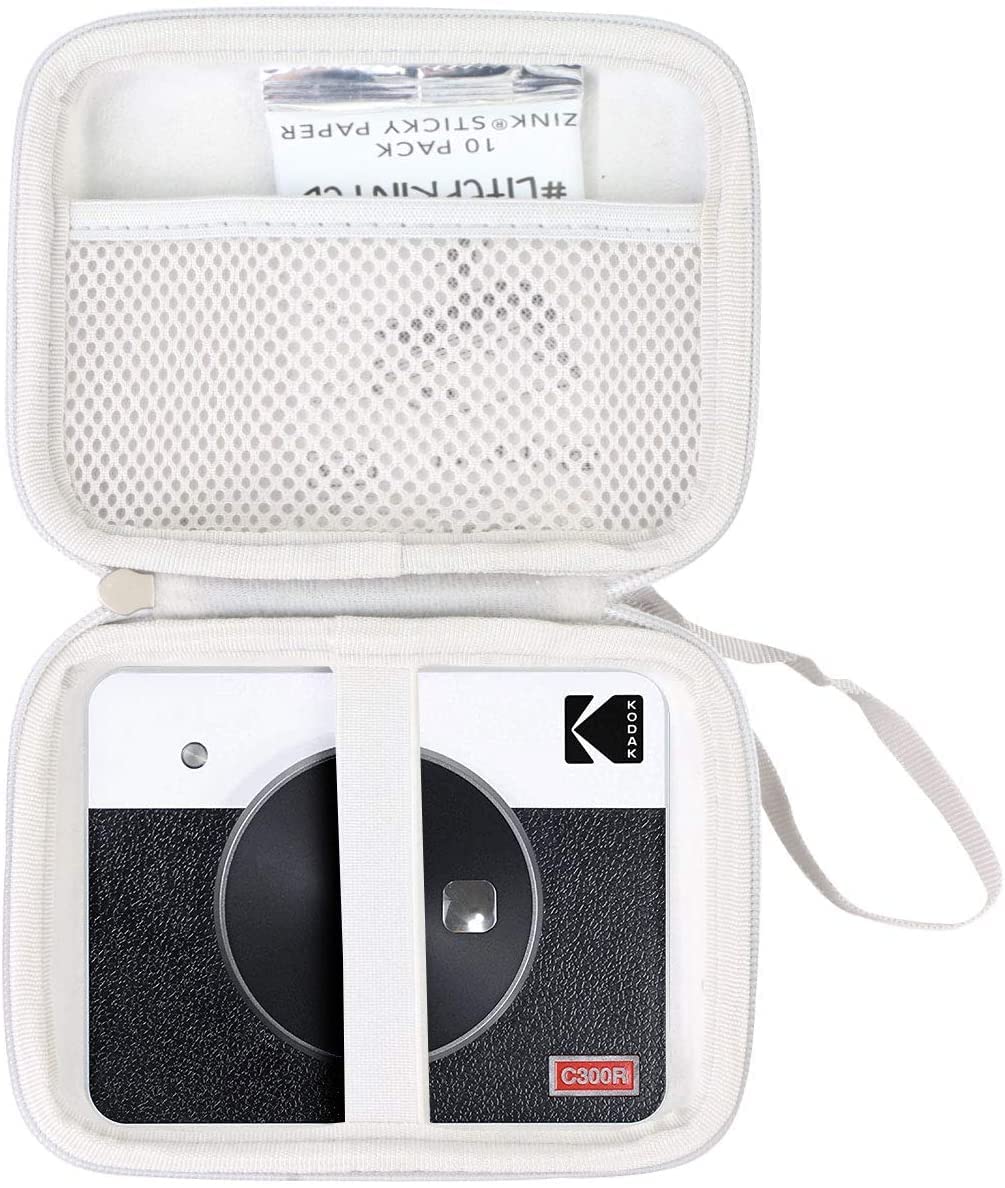Khanka Hard Case Compatible for Kodak Mini 3 Retro P300R & Mini Shot 3 Retro C300R Camera/Portable Instant Printer 2-in-1 Photo Printer (Gray)