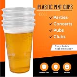 CHEF ROYALE 50 Disposable Clear Plastic Cups 660ml Full Pint CE Marked view 3