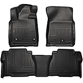 Husky Liners Weatherbeater Floor Mats | Fits 2012-2013 Toyota Tundra, CREWMAX & Double CAB ONLY | Front & 2nd Row, 3-pc Black - 99591