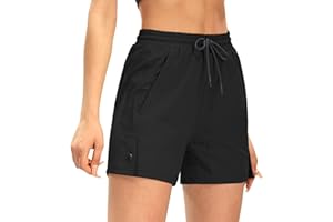 AFITNE Women's 4" Hiking Shorts Quick Dry Lightweight Outdoor Shorts Travel Athletic Golf Shorts with Pockets Water Resistant
