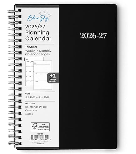 Amazon.com : Blue Sky 2026 Weekly and Monthly Planner Calendar