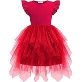 Arshiner Toddler Tutu Dress Little Girls Irregular Tulle Princess Birthday Party Formal Dresses