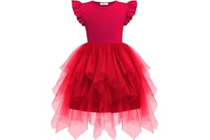 Arshiner Toddler Tutu Dress Little Girls Irregular Tulle Princess Birthday Party Formal Dresses