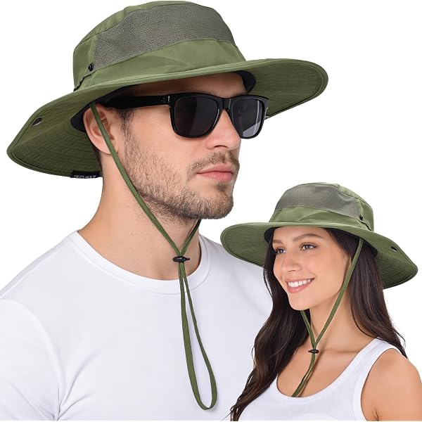 UPF 50+ Cooling Sun Hat Ponytail Hole Wide Brim Water Resistant Packable Hiking Womens Sun Hat Outdoor Protection Wide Brim Fishing Hat with  main image 3