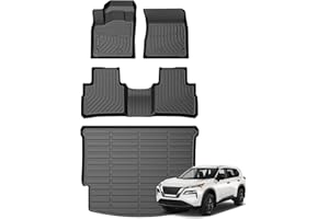 Cartist Floor Mats & Cargo Liner Custom Fit for Nissan Rogue 2021-2025 2026 (NOT for Rogue Sport) Accessories All Weather Cargo Liners Carpet Protection TPE Odorless