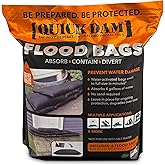 Quick Dam 12" x 24" Water Activated Flood Bags, 6-Pack | hese sandless sandbags are water-activated and self-inflating, inner absorbent turns to gel to create a barrier.