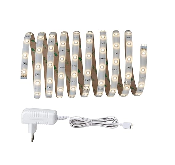 Paulmann 703.20 Function YourLED Basisset 3m Warmweiss? 9,6W 230/12V Niedervolt 18VA Weiss? 70320 LED Lichtband Lichtstreifen Lichtschlauch