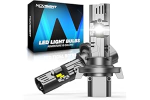 NOVSIGHT H13 Fog Light Bulbs - 62,000LM 6500K Ultra Bright, Perfect 1:1 Mini Size Match, 50,000 Hours Lifespan,IP68 Waterproof, Easy 5-Min Install, 2-Pack