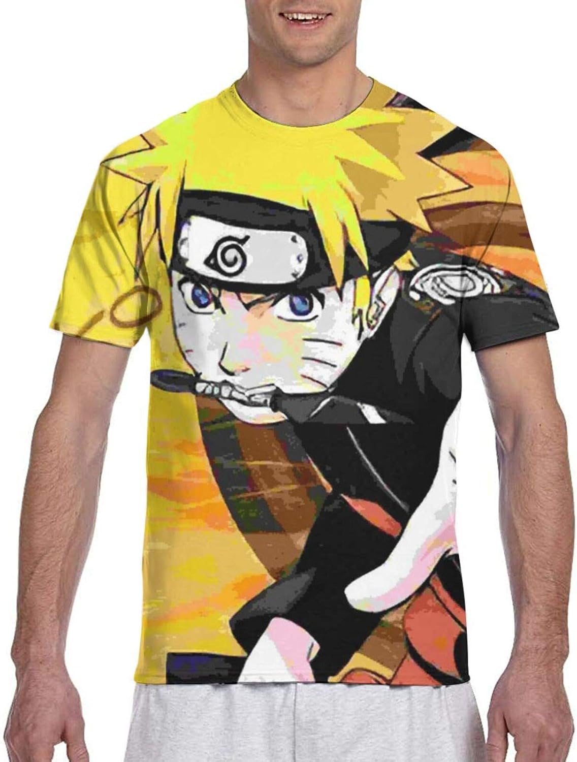 Naruto Uzumaki Shirt Mens Youth Cozy Short Sleeve Crewneck T Shirt For