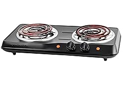 OVENTE Electric Countertop Double Burner, 1700W