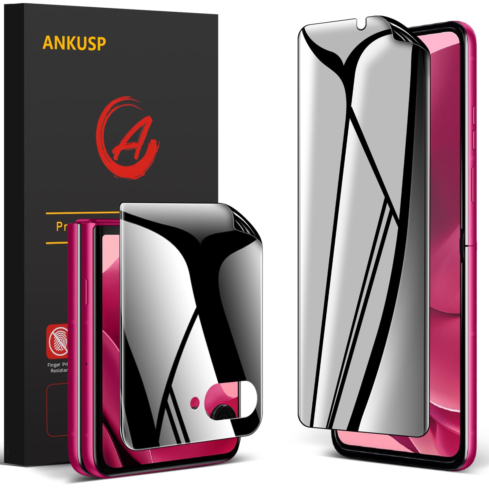 Photo 1 of [2 Pack] for Motorola Razr Ultra 2025 Privacy Screen Protector [Matte], Internal Anti-Spy Flexible Film + Outer Privacy Screen Protector for Moto Razr Ultra 2025, Anti Scratch No Creases