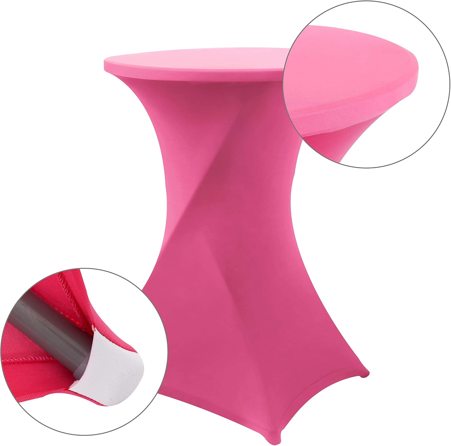 Obstal Waxberry Red Cocktail Table Covers Stretch Spandex Cocktail Table Cover Cloth for Wedding (30"-32" Diameter x 42" Height,1Pc): Home & Kitchen