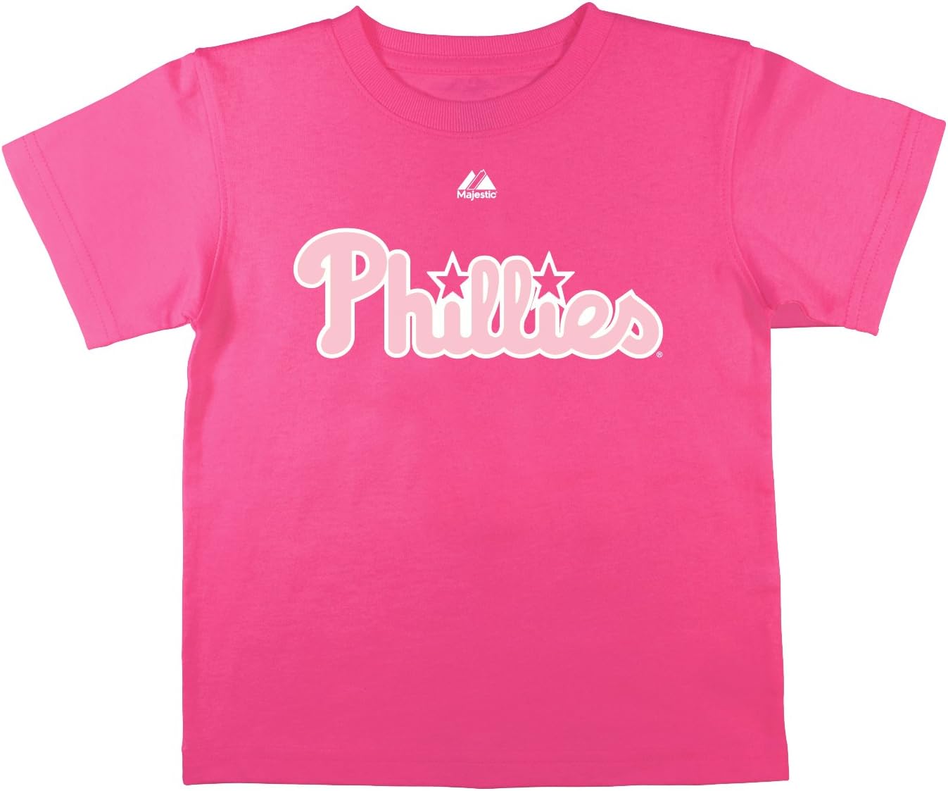 MLB Philadelphia Phillies Girl's Cole Hamels Tee, Deep Pink, Large