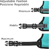 HEELE Dog Harness Padded Handle Reflective 2 Rings Turquoise XL view 6