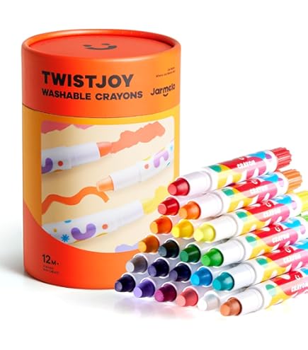 Amazon.com: Jar Melo Jumbo Washable Crayons for Toddlers, 12