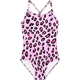 Girls One Piece Swimsuits Summer UPF 50+ Quick Dry Beach Bathing Suit Cross Shoulder Strap Swimwear 2-10 Years