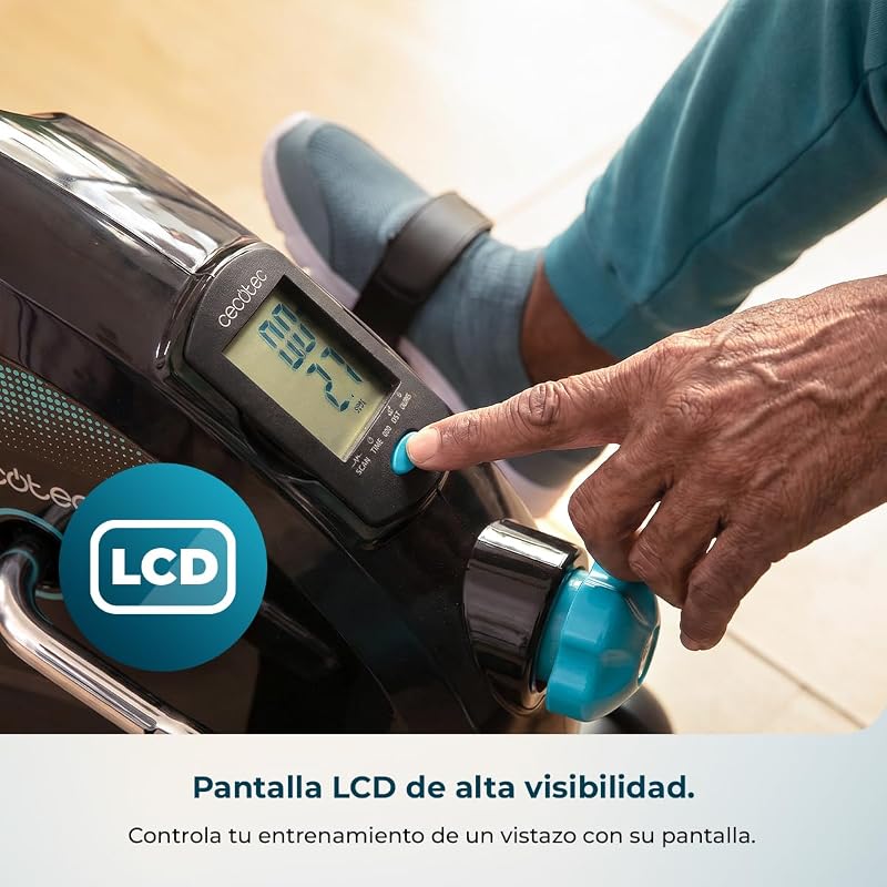Pedales Estáticos Drumfit Cycle Compact Neo. Compacto, Niveles de Resistencia Regulables Manualmente, Funcionamiento Sencillo e Intuitivo, Pantalla LCD, Peso Máximo 100 Kg