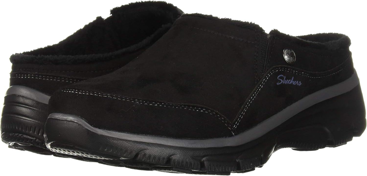  | Skechers Women's Easy Going-Latte-Twin Gore Slip-on Open Back Mule | Mules & Clogs