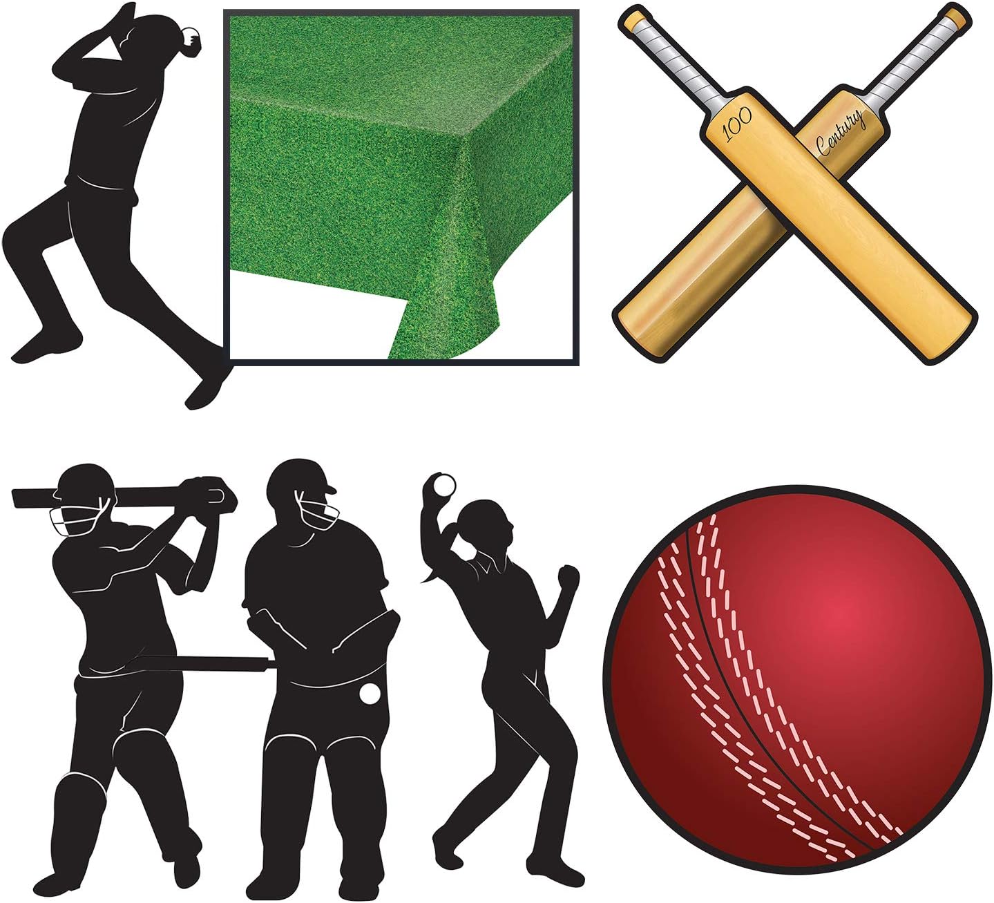 Beistle Cricket Cutout Decor Bundle Silhouettes, Cutouts, Table Cover