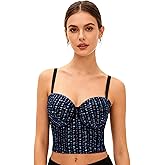 ROYAL SMEELA Corset Crop Bustier Top with Sequins and Beaded - Performances for Parties, Belly Dance & Special Events
