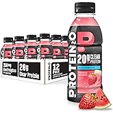 Protein2o Hydration Drink - 2-in-1 Liquid Clear Whey Protein Isolate and Electrolyte Drink - 20g Protein, Vitamins B5, B6 - Post-Workout Recovery - 16.9 Fl Oz - 12 Count Strawberry Watermelon