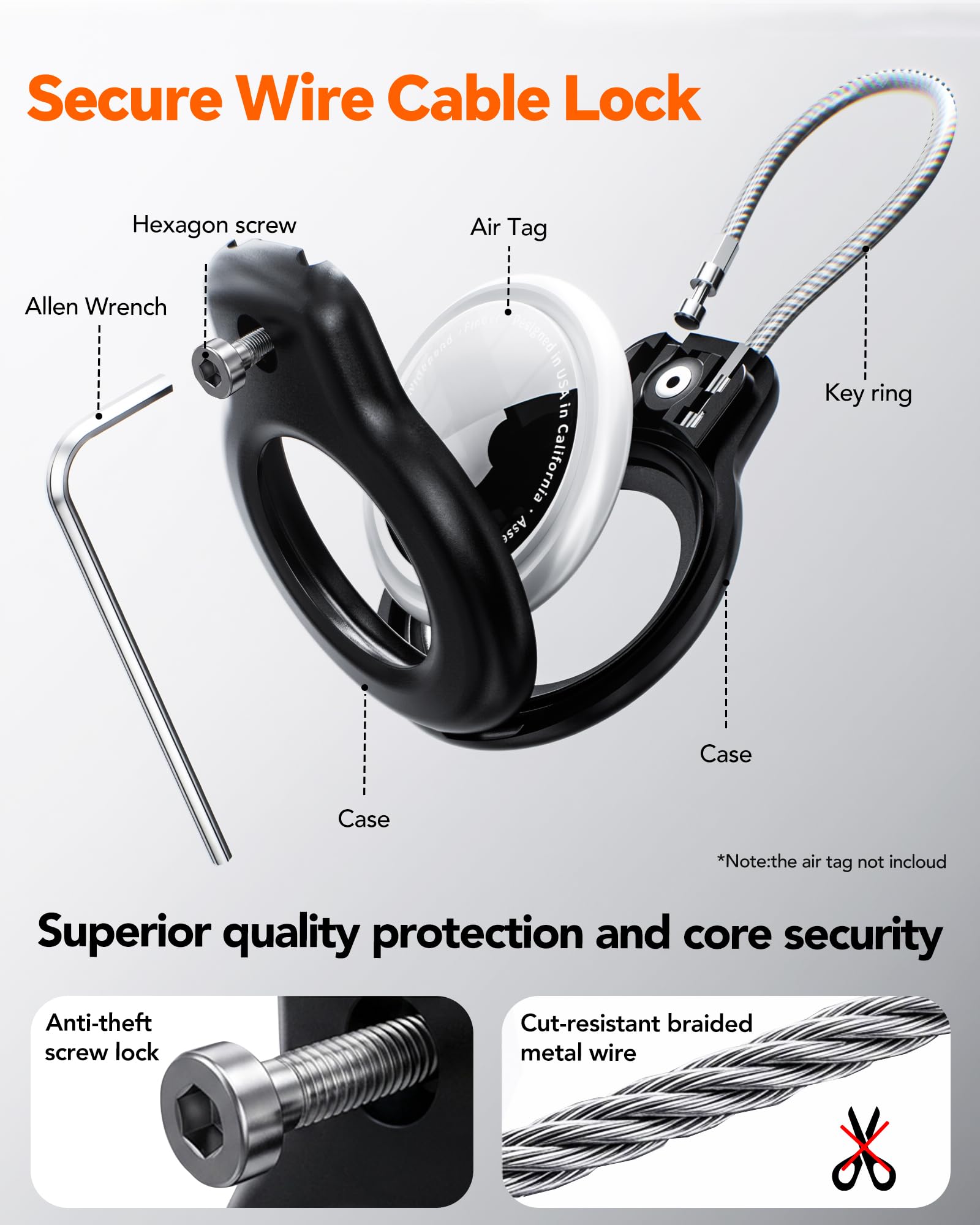SPGUARD 4 Stück für AirTag Schlüsselanhänger für Apple AirTag 2&1 Gen 2