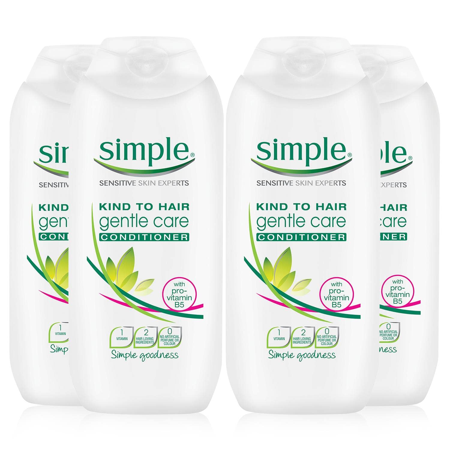 Simple kind to hair gentle care conditioner 200ml - Pack of 4