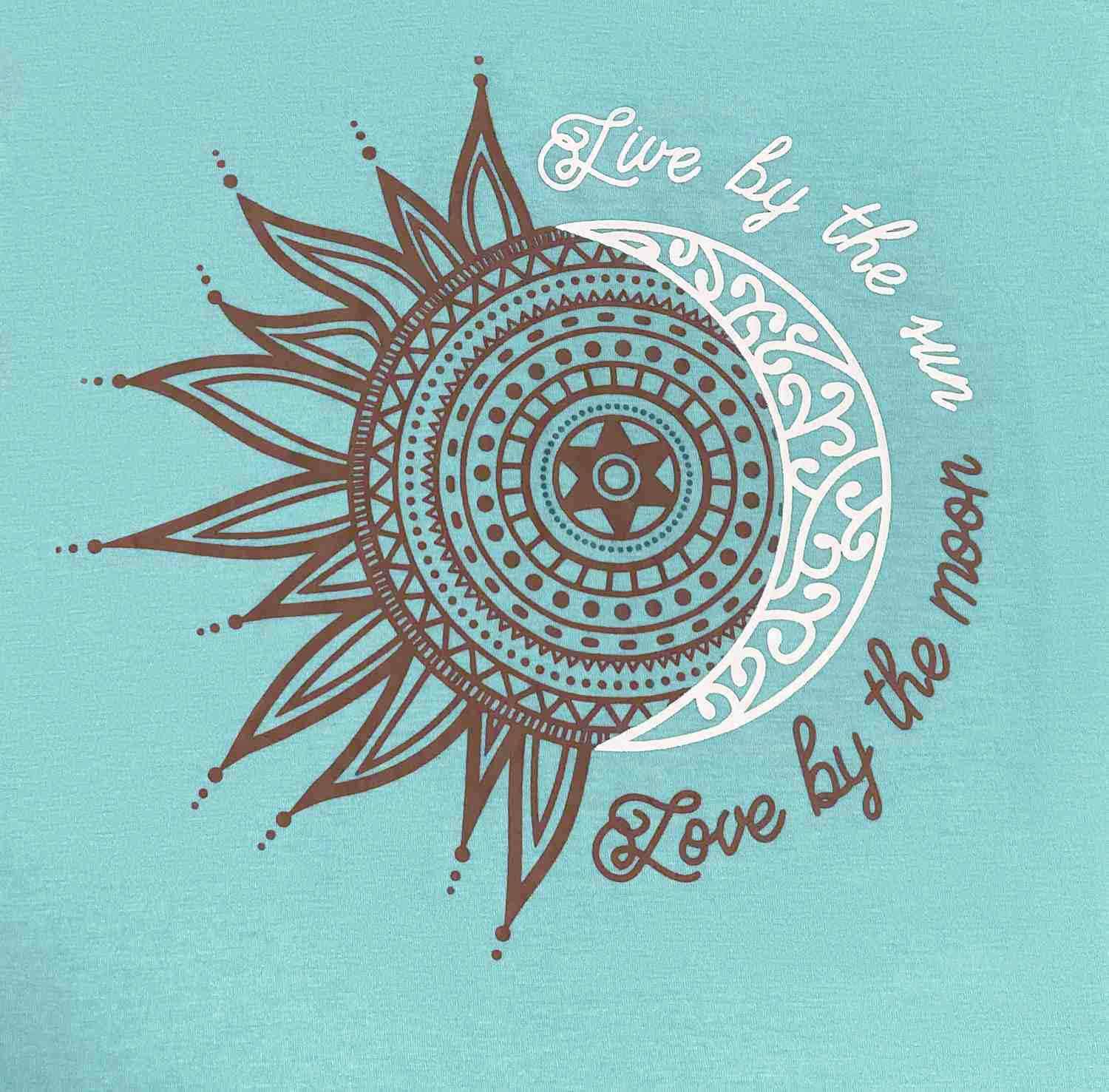 Teesho Damen Tshirt Langarm V Ausschnitt Oberteile Basic Shirts Casual Longshirt Drucken Pullover Herbst Tops Tunika（Lake Blau/L