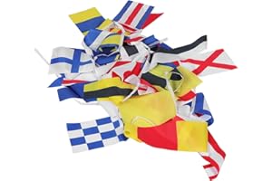 Housoutil 40pcs International Nautical Signal Code Flag Set Marine Communication Flags for Boats, Ship
