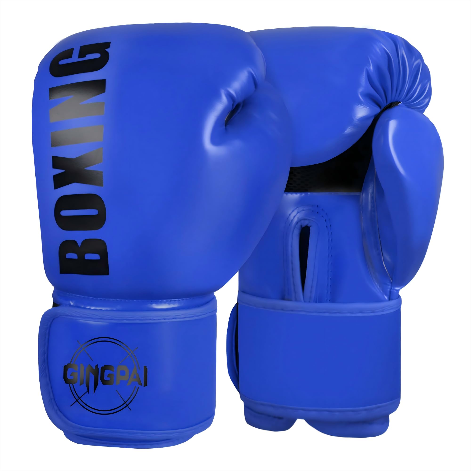 Photo 1 of Boxing Gloves,Training Gloves for Child,Adults Boxing Training,Kickboxing, Muay Thai, MMA PU Leather (Blue1, 8oz)
