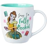 Silver Buffalo Disney Beauty and the Beast Belle Sorry, Ceramic Mug, 18oz | I&rsquo;m Fully, Princess, Booked, 0.53 Liters