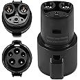 DNA MOTORING TCR-001 J1772 to Tesla Charging Adapter Maximize EV Charging Options Compatible with Tesla Model 3, Y, S, X for Level 1 Level 2 Charging Stations SAE J1772 Charger