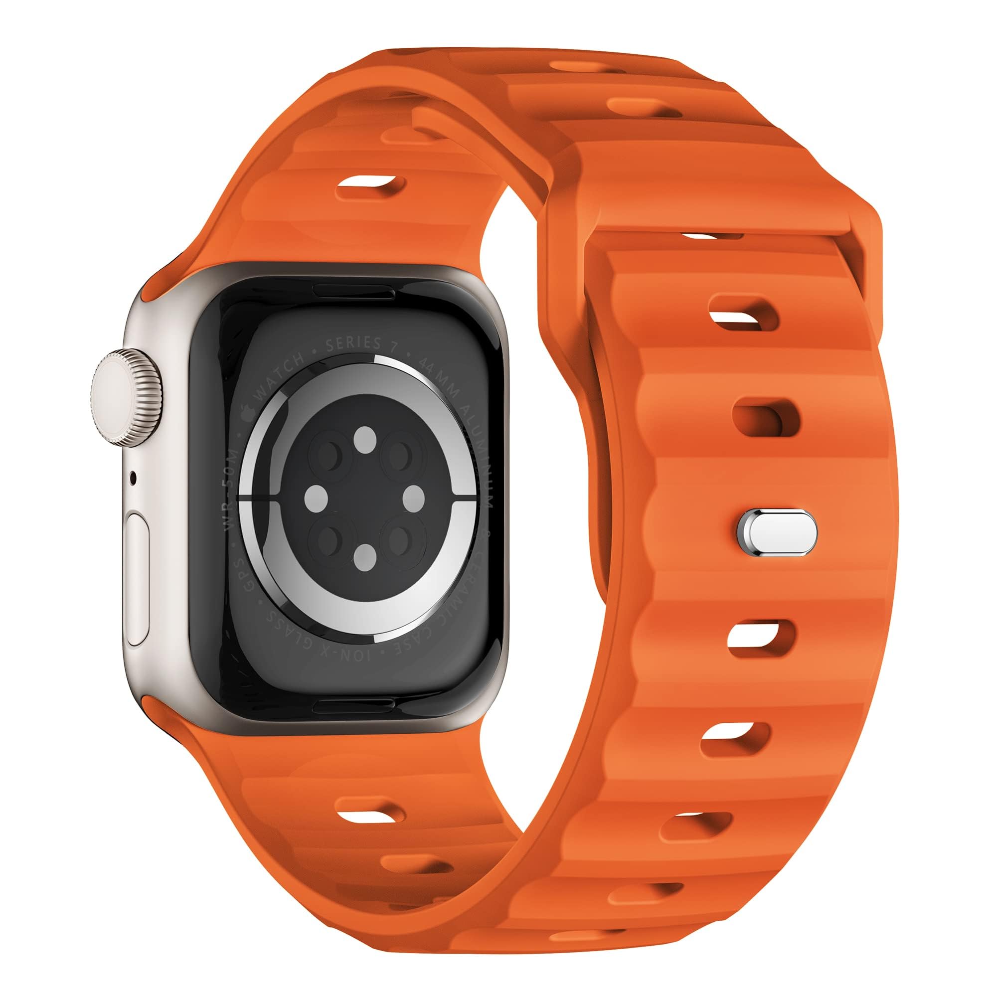 Suitisbest Sport Straps Compatible with Apple Watch Strap for Apple Ultra/Ultra 2 49mm 45mm 44mm 42mm for Men, Ultra-Wide Soft Silicone Replacement Strap Band for iWatch Ultra Series 9 8 7 6 5 SE