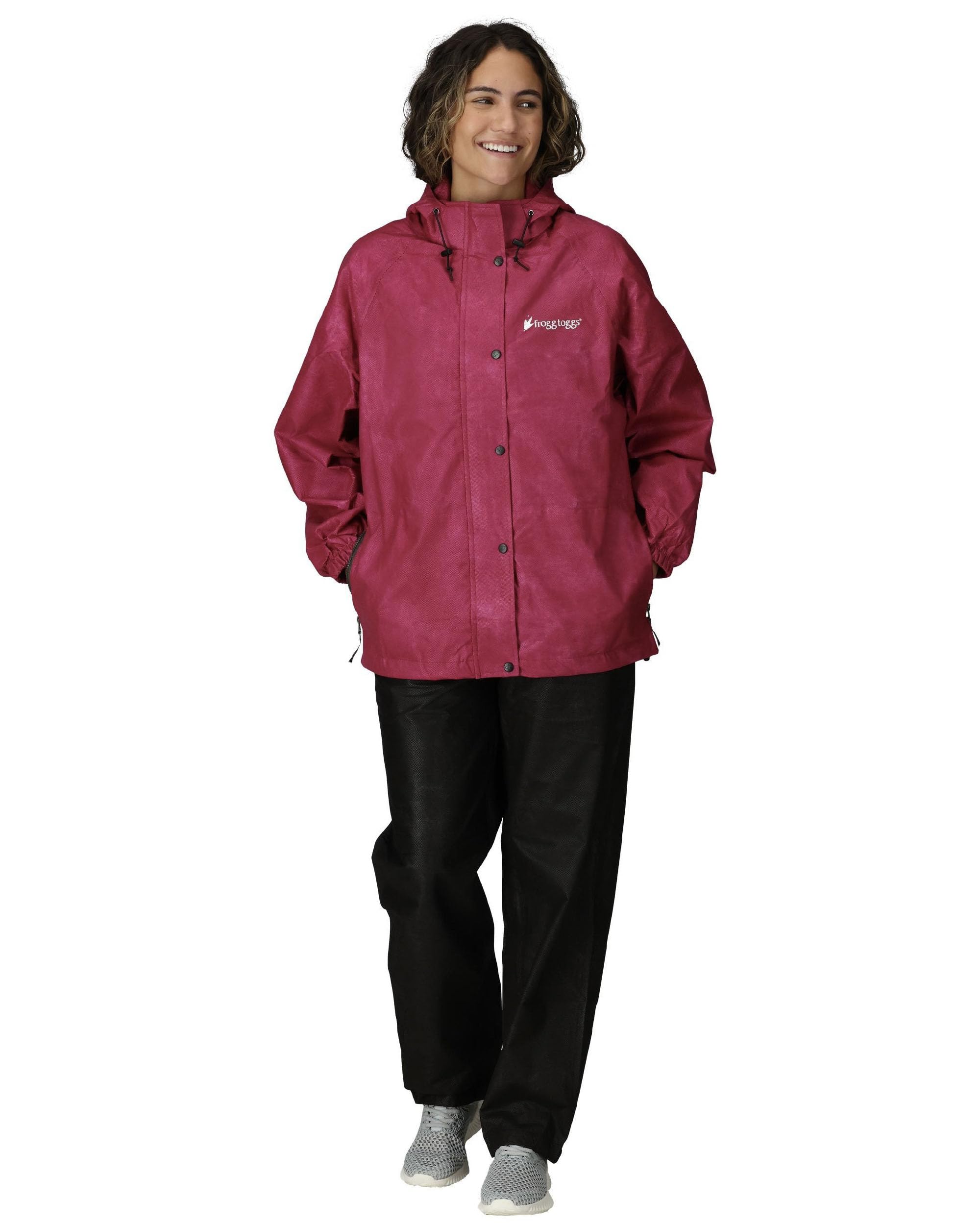 Photo 1 of FROGG TOGGS Women's Standard Classic Pro Action Waterproof Rain Jacket, Cherry, Small