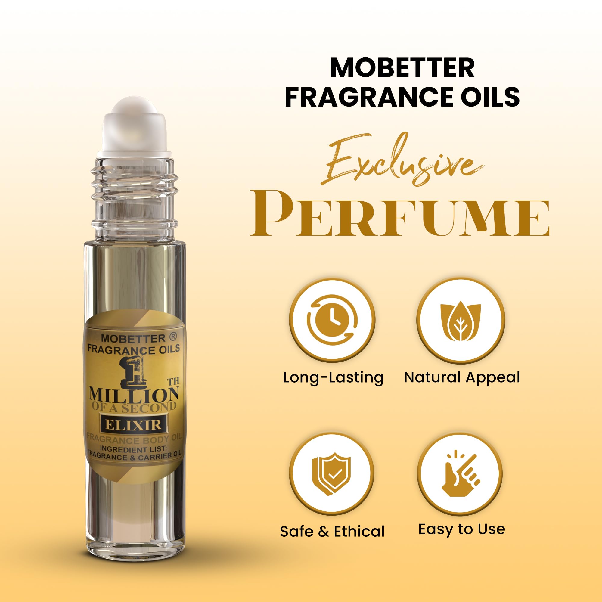 MOBETTER FRAGRANCE OILS 1 Millionth of a Second Elixir Men Cologne Body Oil