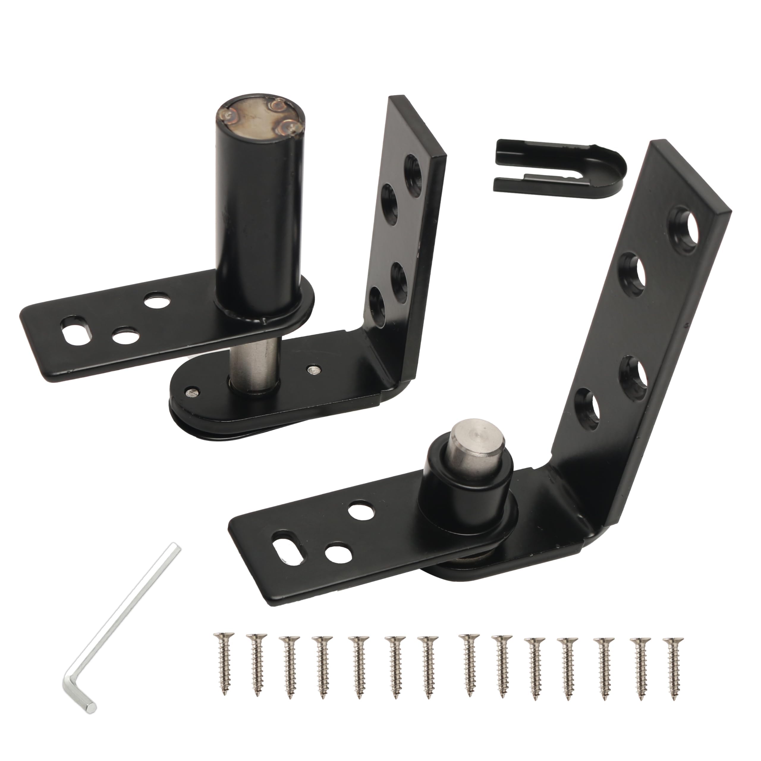 Photo 1 of 1 Pack Swing Door Hinge, Cafe Door Hinges Dual Swing, Hardware Commercial Saloon Door Hinges Heavy Duty, 180 Degree Rotation for Double Swinging Cafe Door Hardware Hinges