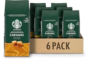 Starbucks Caramel Flavoured Ground Coffee 311 Grams (pack of 6), Caramel, 1866 Grams