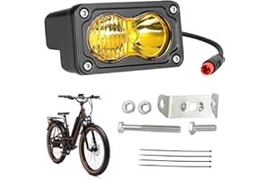 Ebike Headlight for Rad Power, 2 Pin Headlight for E-Bikes Compatible with RadMini RadRover RadExpand RadRunner Vamoose Mammo