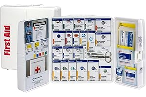 First Aid Only 1000-FAE-0103 SmartCompliance 50-Person OSHA Compliant First Aid Kit for Business, Large Plastic First Aid Cabinet with Medications, 245 Pieces