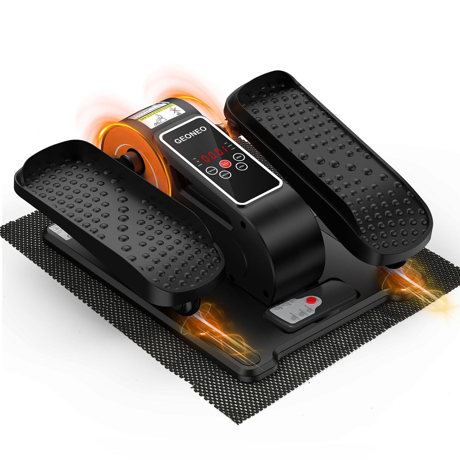 Under Desk Elliptical Machine, Electric Ellipse Leg Exerciser for Senior, Quiet and Compact Electric Seated Pedal Exerciser for Home with Display Monitor, Remote Control and 12 Adjustable Speeds