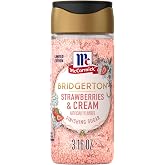 McCormick Bridgerton Finishing Sugar, Strawberries &amp; Cream, Limited Edition, Sweet Strawberry Flavor Infusion, For Desserts, Cocktails, Breakfasts, and More, 3.16 oz